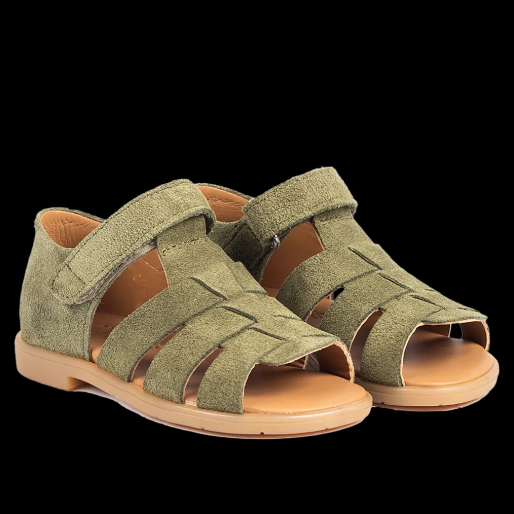 Begynder Sandal Med åben Tå Og Velcrolukning