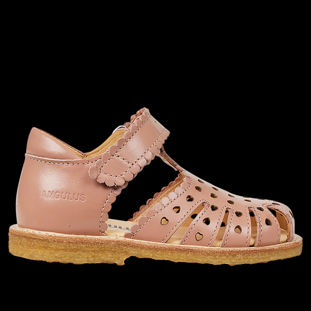 Begynder Sandal Med Mini-hjerter Og Velcrolukning