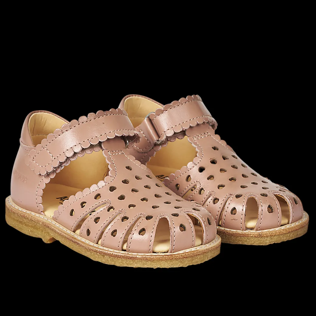 Begynder Sandal Med Mini-hjerter Og Velcrolukning