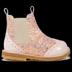 Chelsea Støvle Med Glitter Og Brogues Detaljer