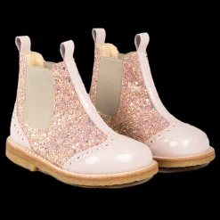 Chelsea Støvle Med Glitter Og Brogues Detaljer