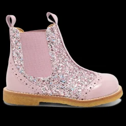 Chelsea Støvle Med Glitter Og Brogues Detaljer