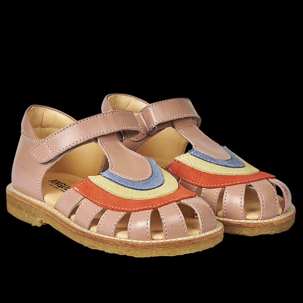 Colourblock Regnbuesandal Med Velcro