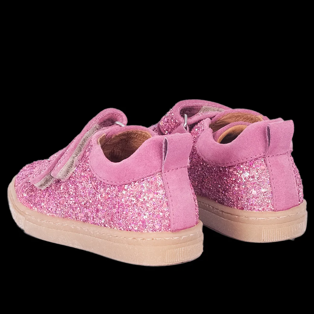 Funklende Glitter-sneaker Med Ruskindskanter