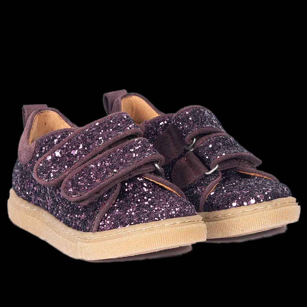Funklende Glitter-sneaker Med Ruskindskanter