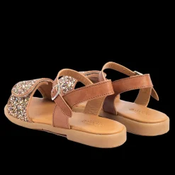 Glittersandal Med Spænde Og Velcrolukning