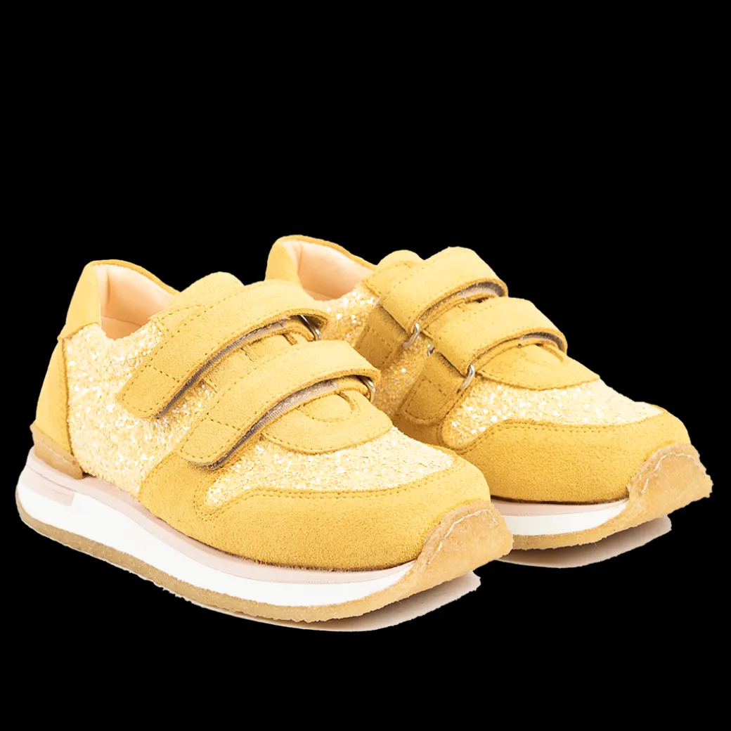 Glittersneaker Med Velcrolukning