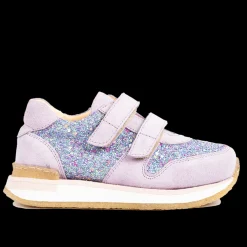 Glittersneaker Med Velcrolukning