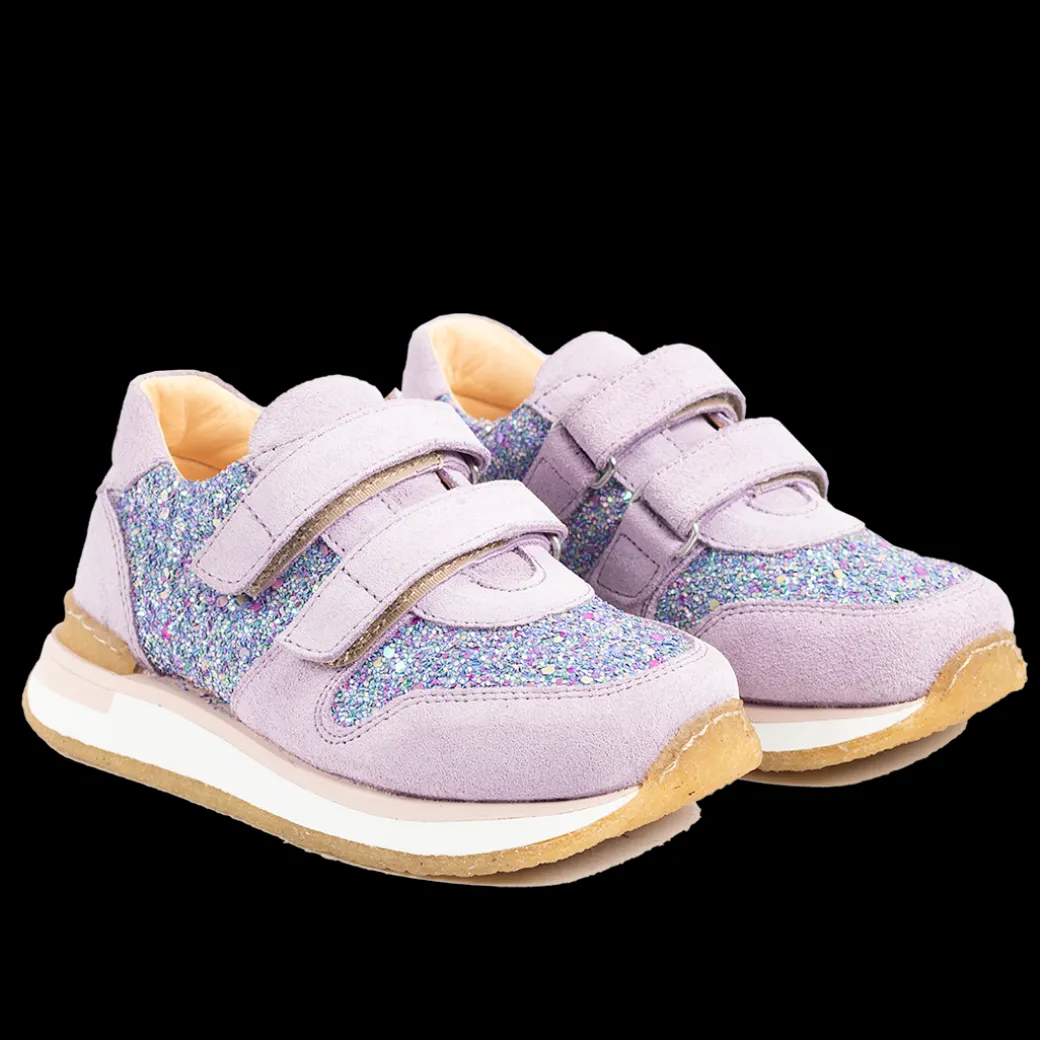 Glittersneaker Med Velcrolukning