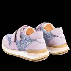 Glittersneaker Med Velcrolukning
