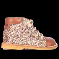 Klassisk Begynder Snøresko Med Funklende Glitter