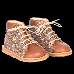 Klassisk Begynder Snøresko Med Funklende Glitter