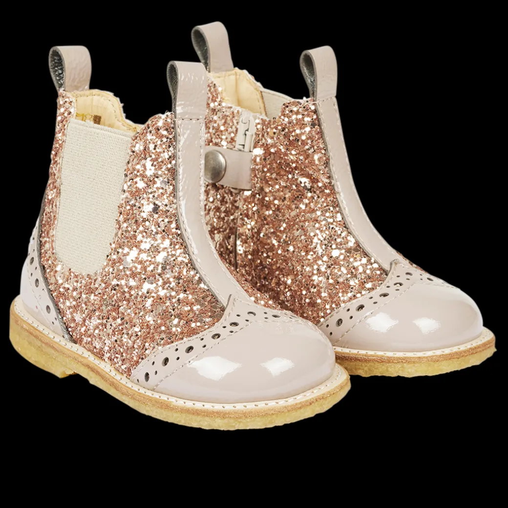 Klassisk Chelsea Støvle Med Funklende Glitter