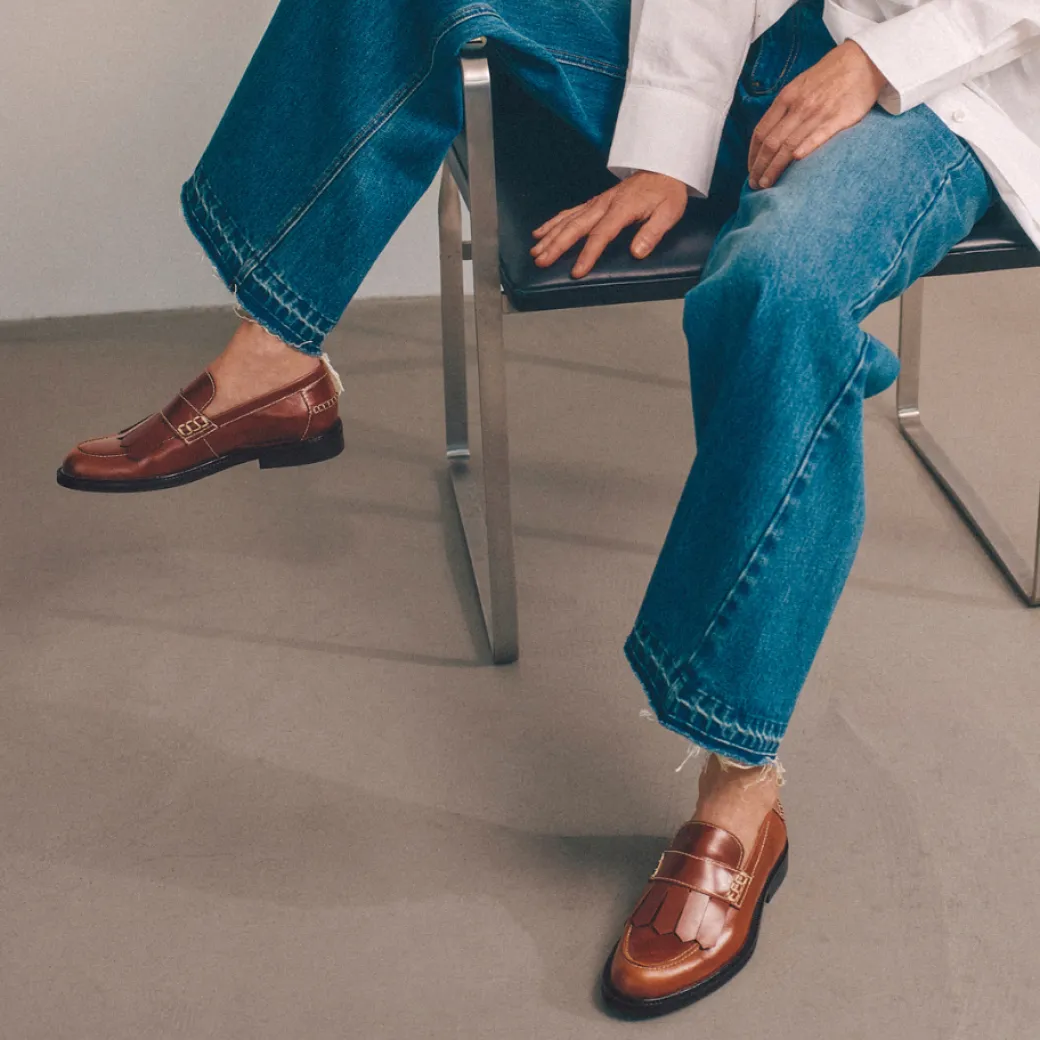 Klassisk Penny Loafer Med Frynser