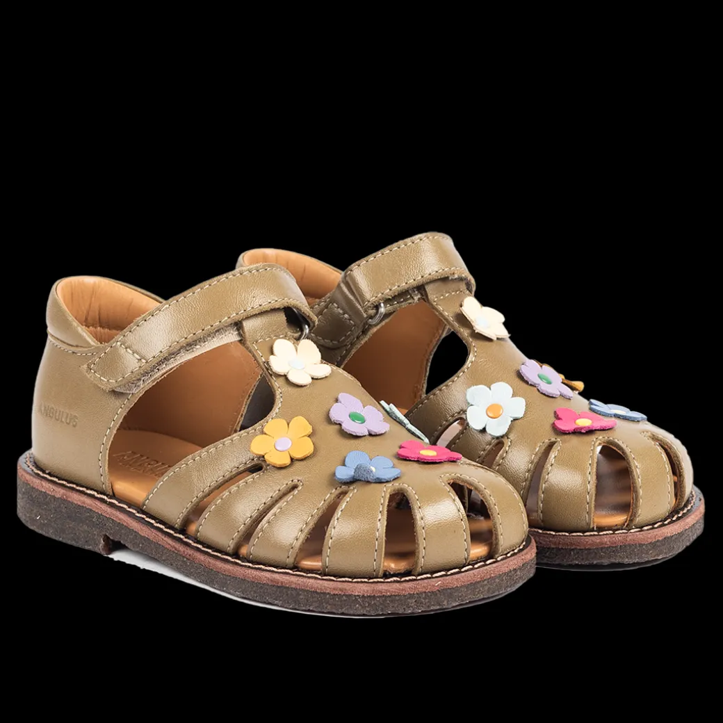 Sandal Med Blomsterapplikationer