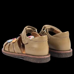 Sandal Med Blomsterapplikationer
