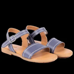 Sandal Med Dekorative Kontraststikninger