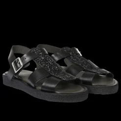Sandal Med Glitter, Spænde Og åben Tå