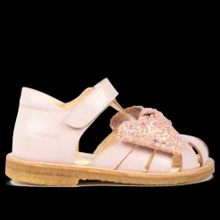 Sandal Med Glittersløjfe Og Velcrolukning