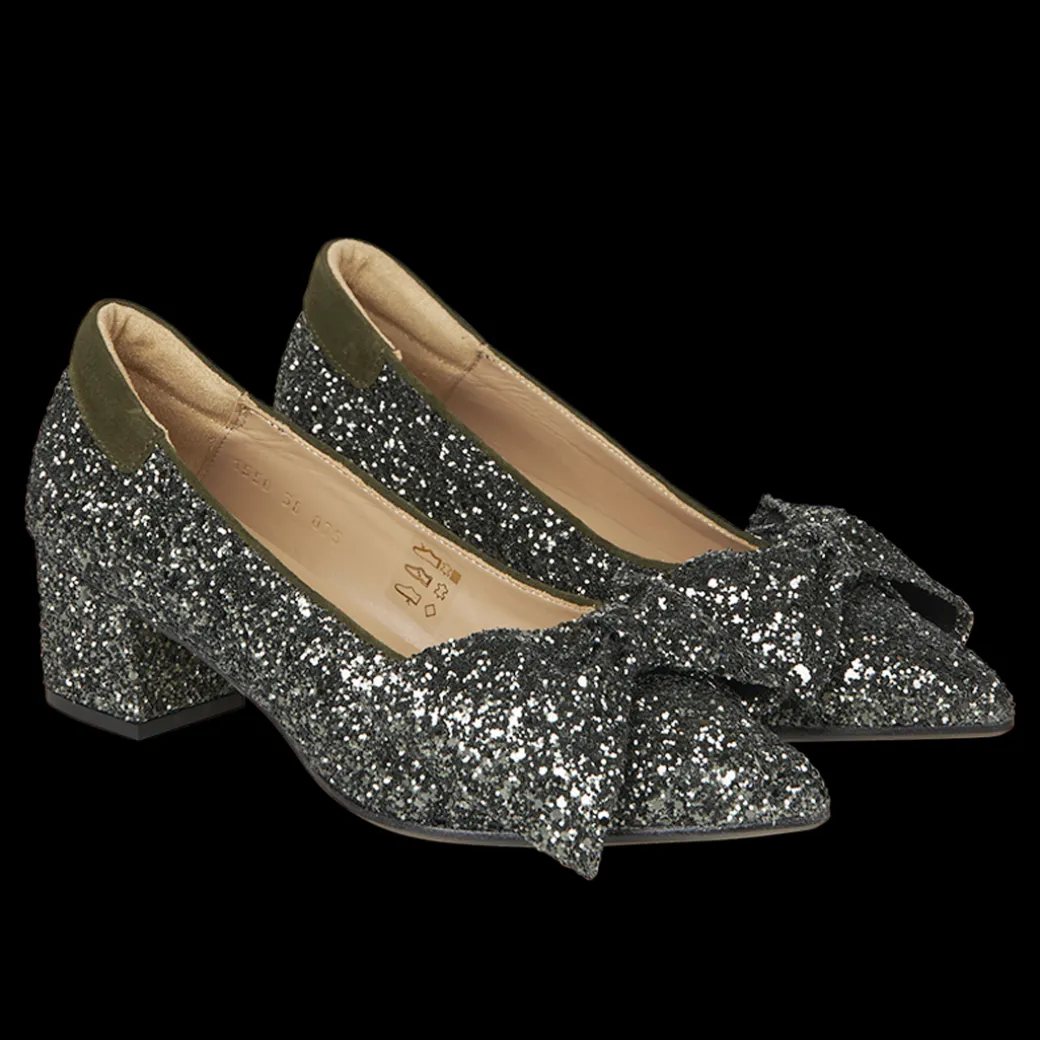 Sløjfe Pump I Funklende Glitter