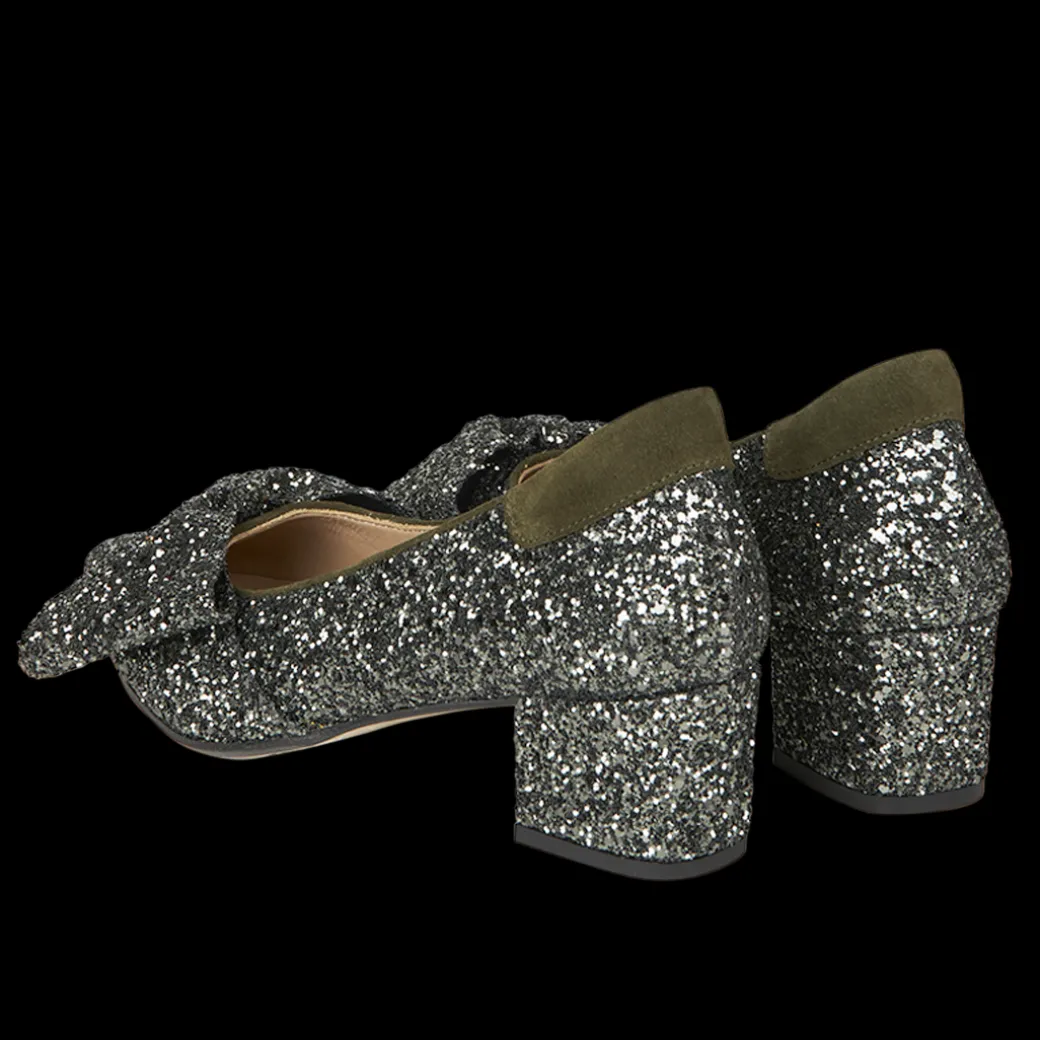 Sløjfe Pump I Funklende Glitter