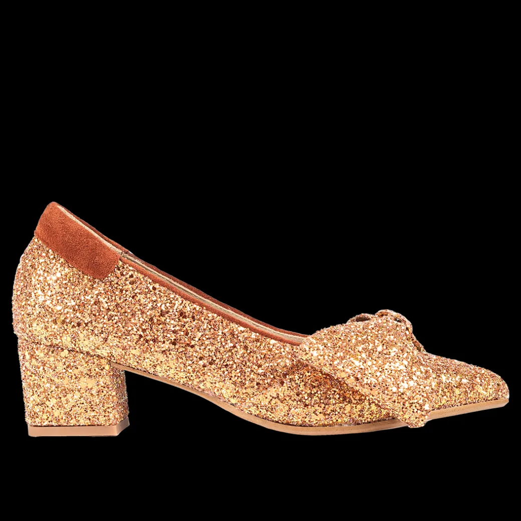 Sløjfe Pump I Funklende Glitter