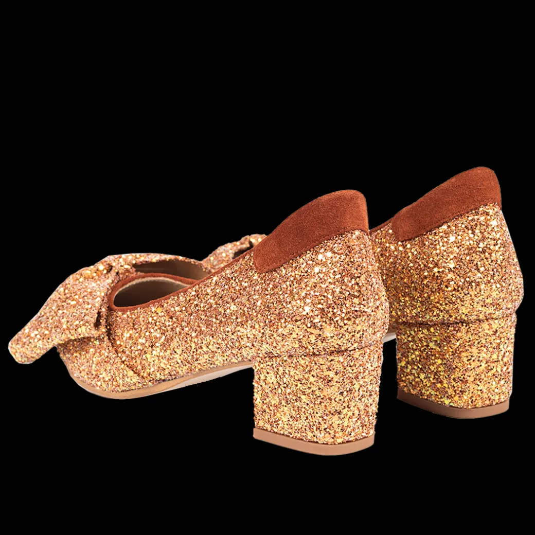 Sløjfe Pump I Funklende Glitter