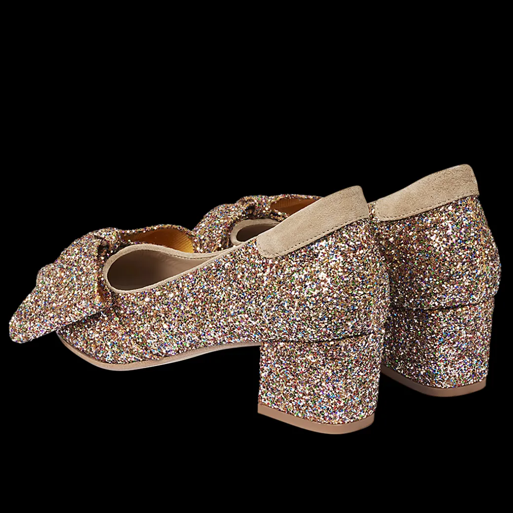 Sløjfe Pump I Funklende Glitter