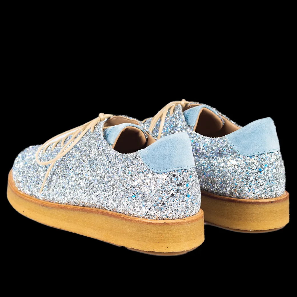 Sneaker I Glitter På Plateausål
