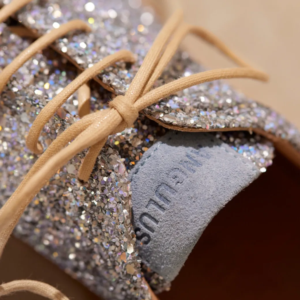 Sneaker I Glitter På Plateausål