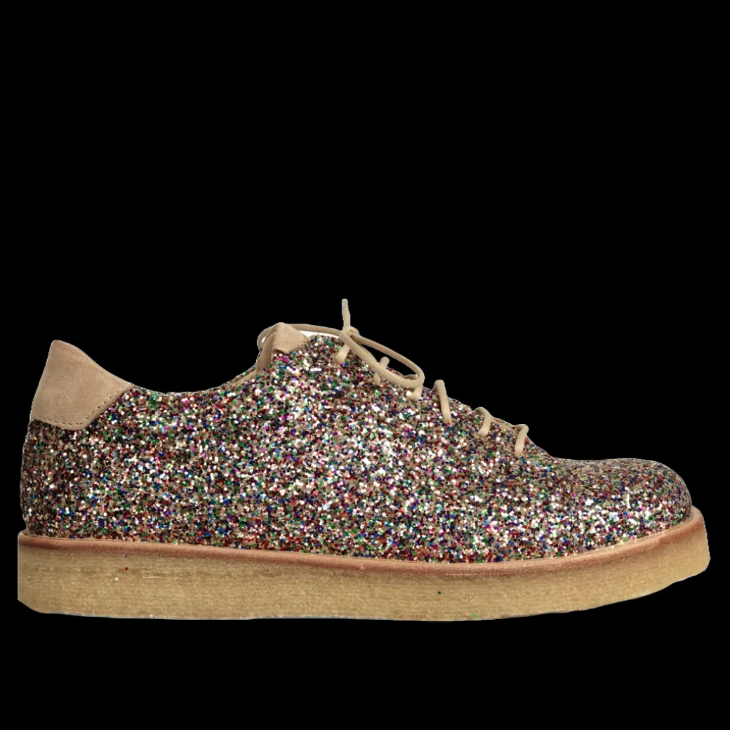 Sneaker I Glitter På Plateausål