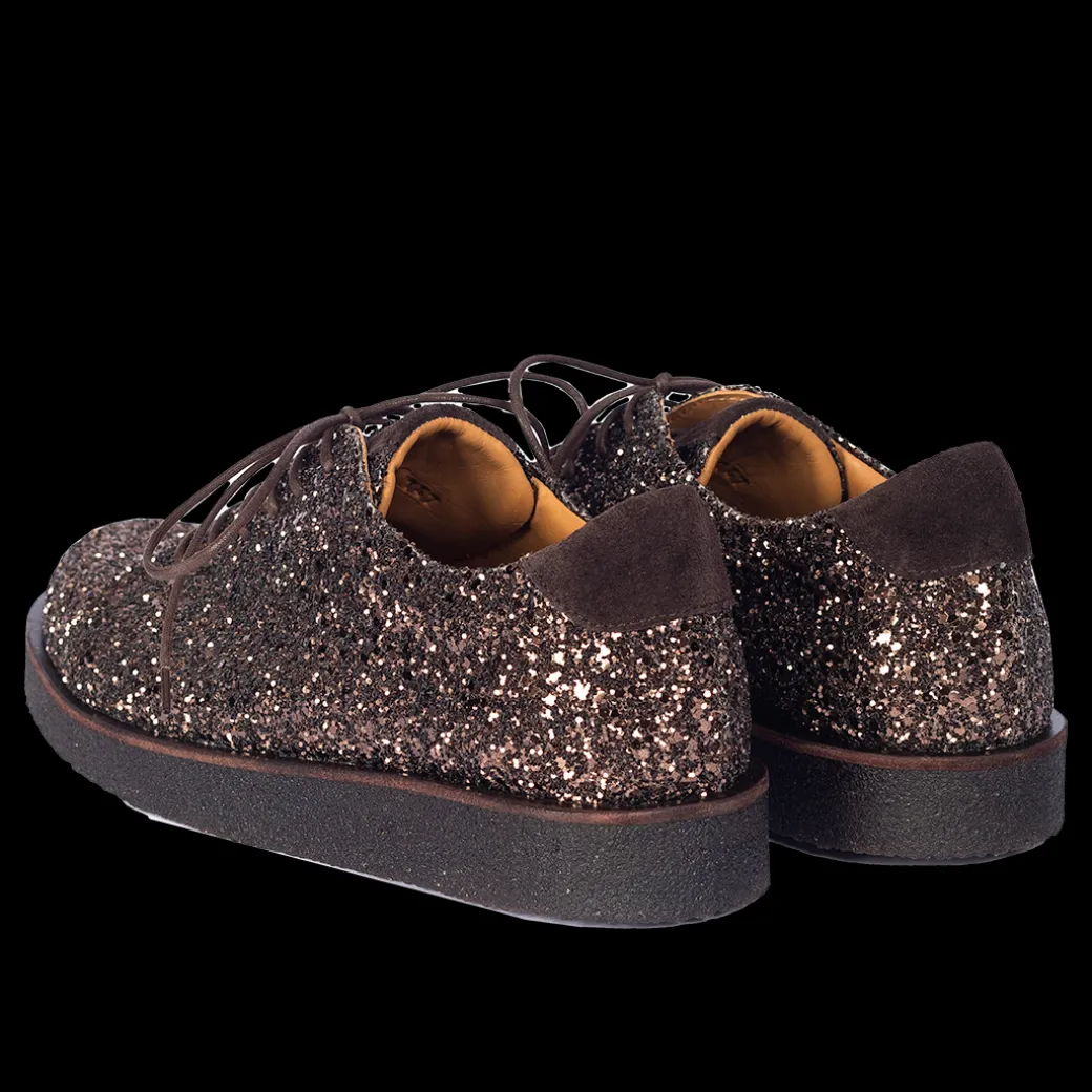 Sneaker I Glitter På Plateausål