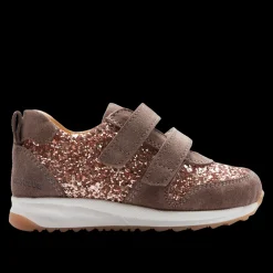 Sneaker Med Glitter Og Velcrolukning