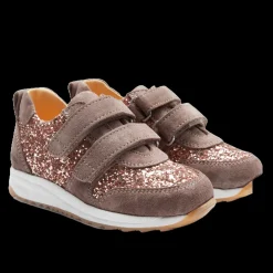 Sneaker Med Glitter Og Velcrolukning