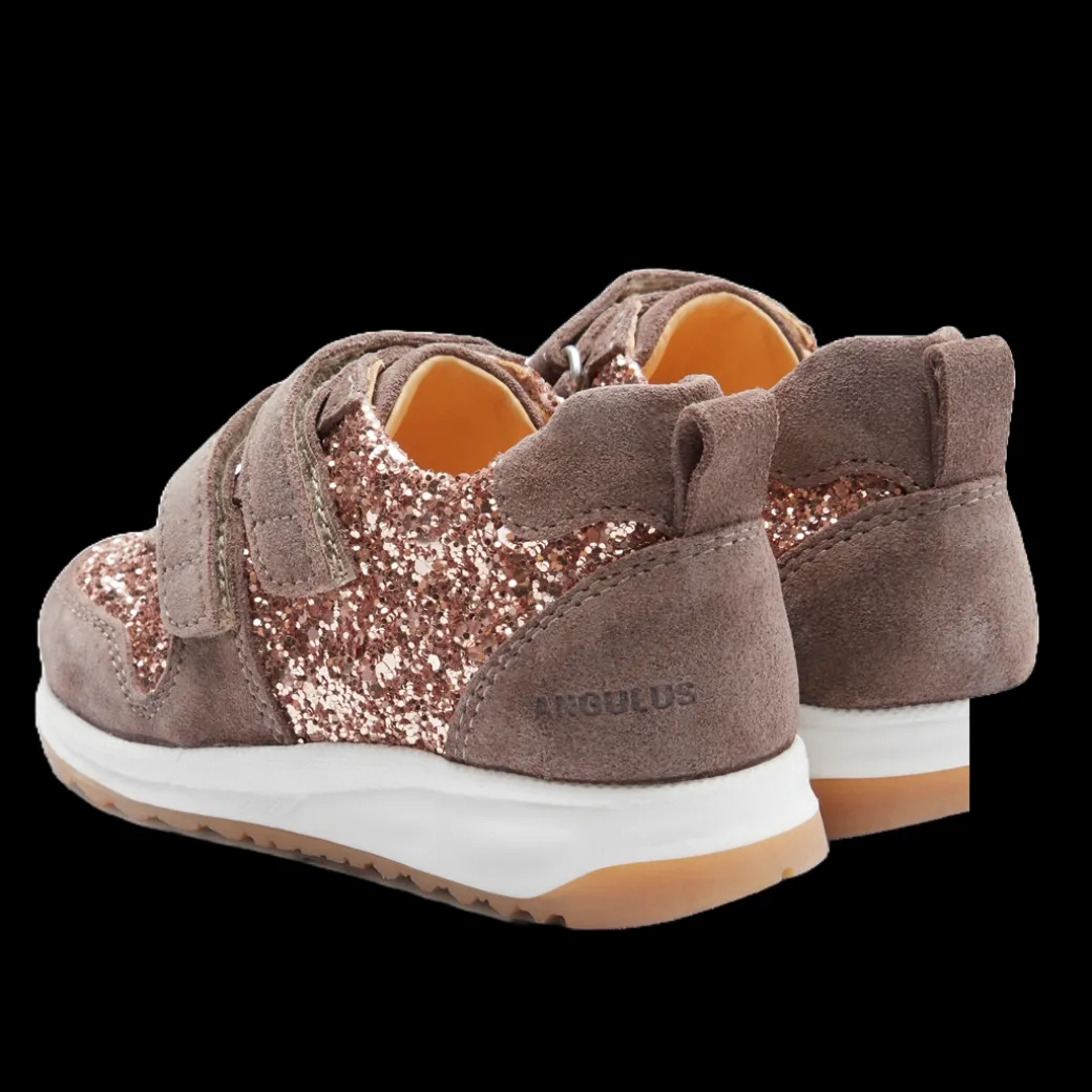 Sneaker Med Glitter Og Velcrolukning