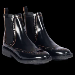 Støvle Med Dekorativt Brogue Hulmønster