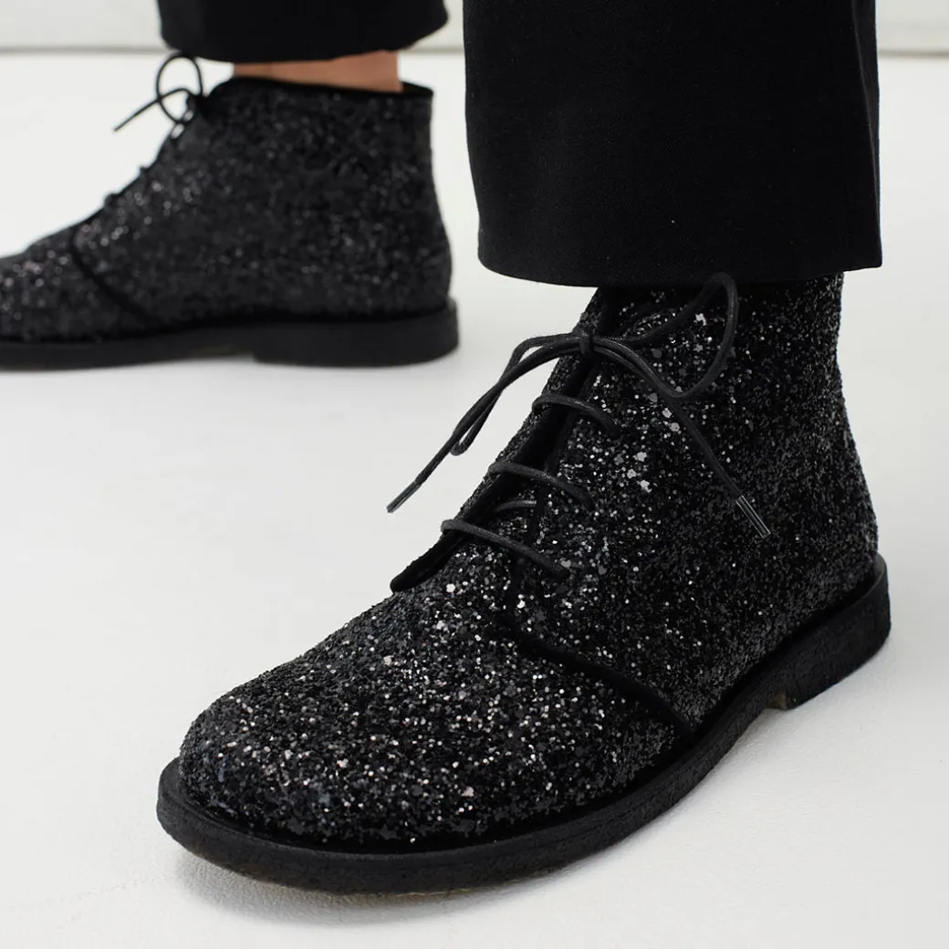 Støvle Med Glitter Og Snøre