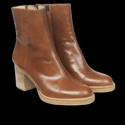 Støvlet På Blokhæl Med Lynlås