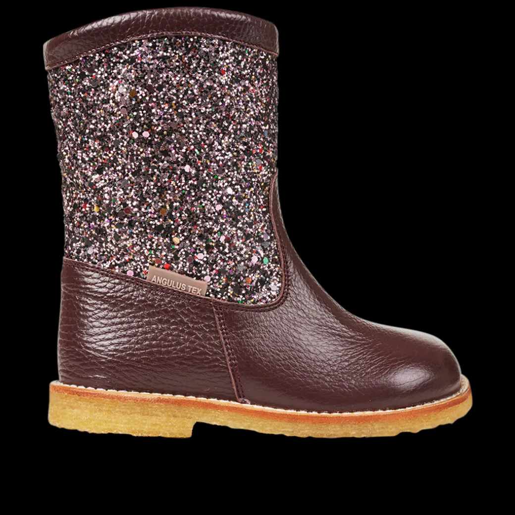 TEX Støvle Med Glitter Og Lynlås
