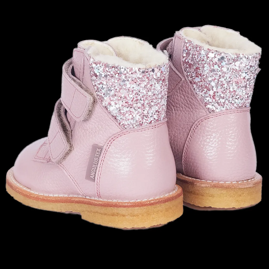 TEX-støvle Med Glitter Og Velcrolukning